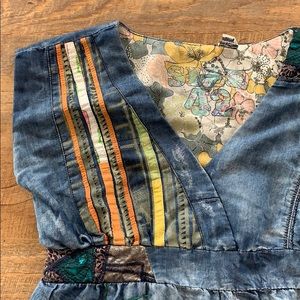 Gorgeous Desigual Denim Dress Boho Festival Spain